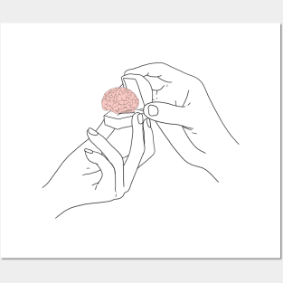 Funny Engagement Brain Ring Posters and Art